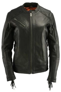 Ladies Scuba Racer Jacket With Fringe #2565