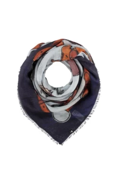 FRAAS Giddy 'Up Lightweight Wool Printed Square Scarf