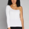 Seamless Rib One Shoulder Top