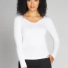 Seamless Rib V-Neck Top