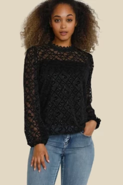 Cream Gila Lace Blouse