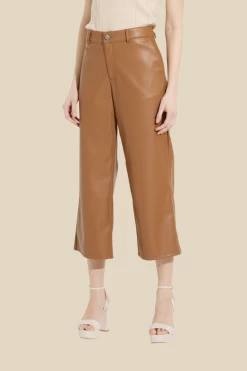 Faux Leather Wide Leg Pants -Women Clothing Store ProductImagecopy36 25