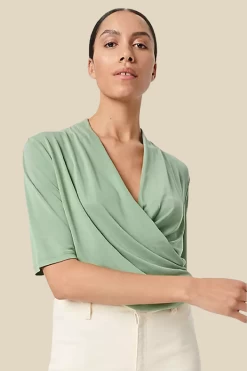 Soaked In Luxury Columbine Wrap Blouse